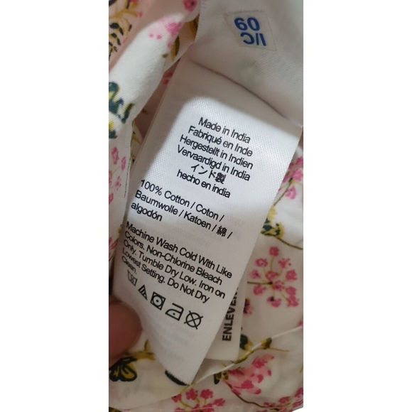 J Crew $98 Tie-Sleeve Button-Front Cotton Poplin Top in Meadow Floral Si… - Picture 10 of 12